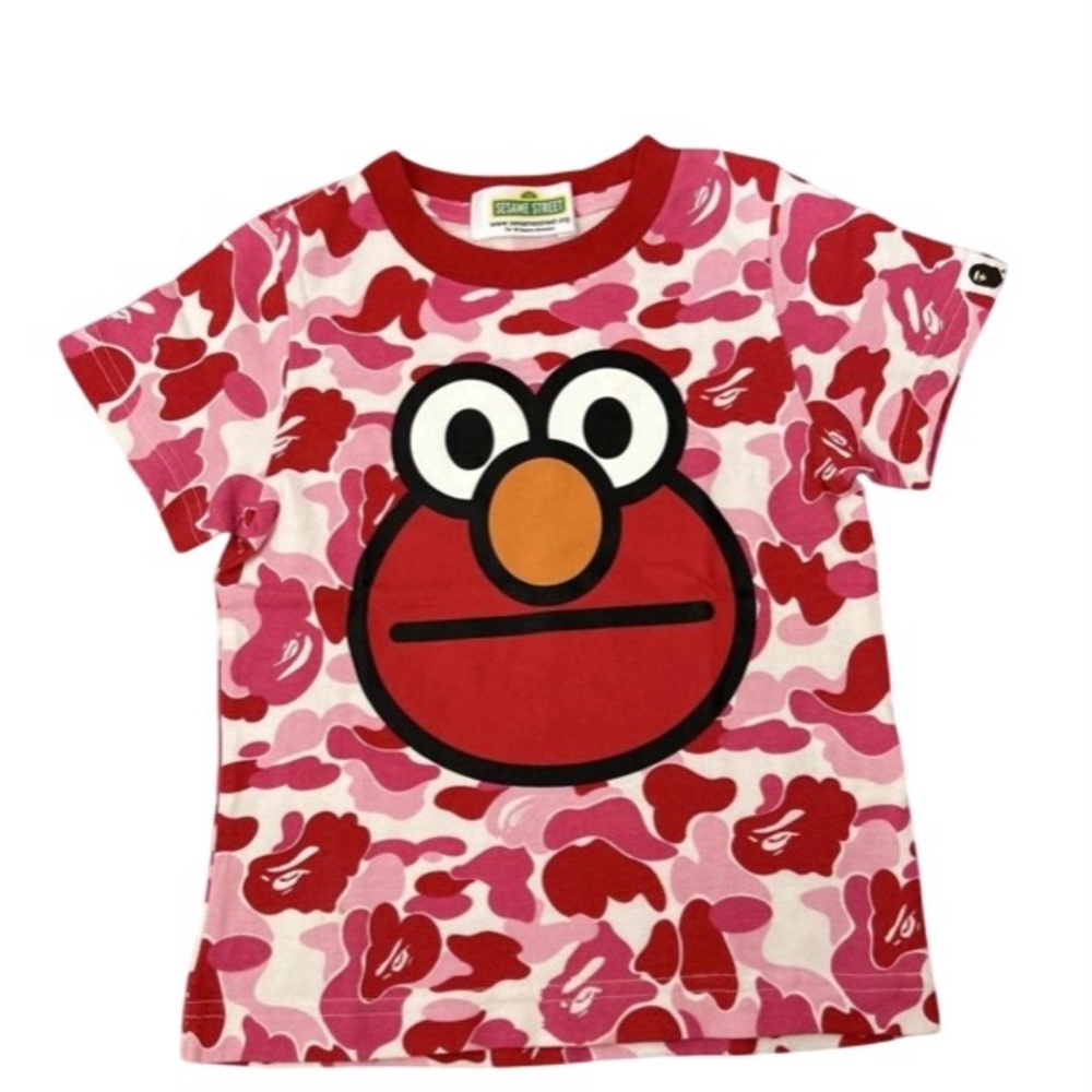 Sesame Street x Bape Red Kids T-Shirt